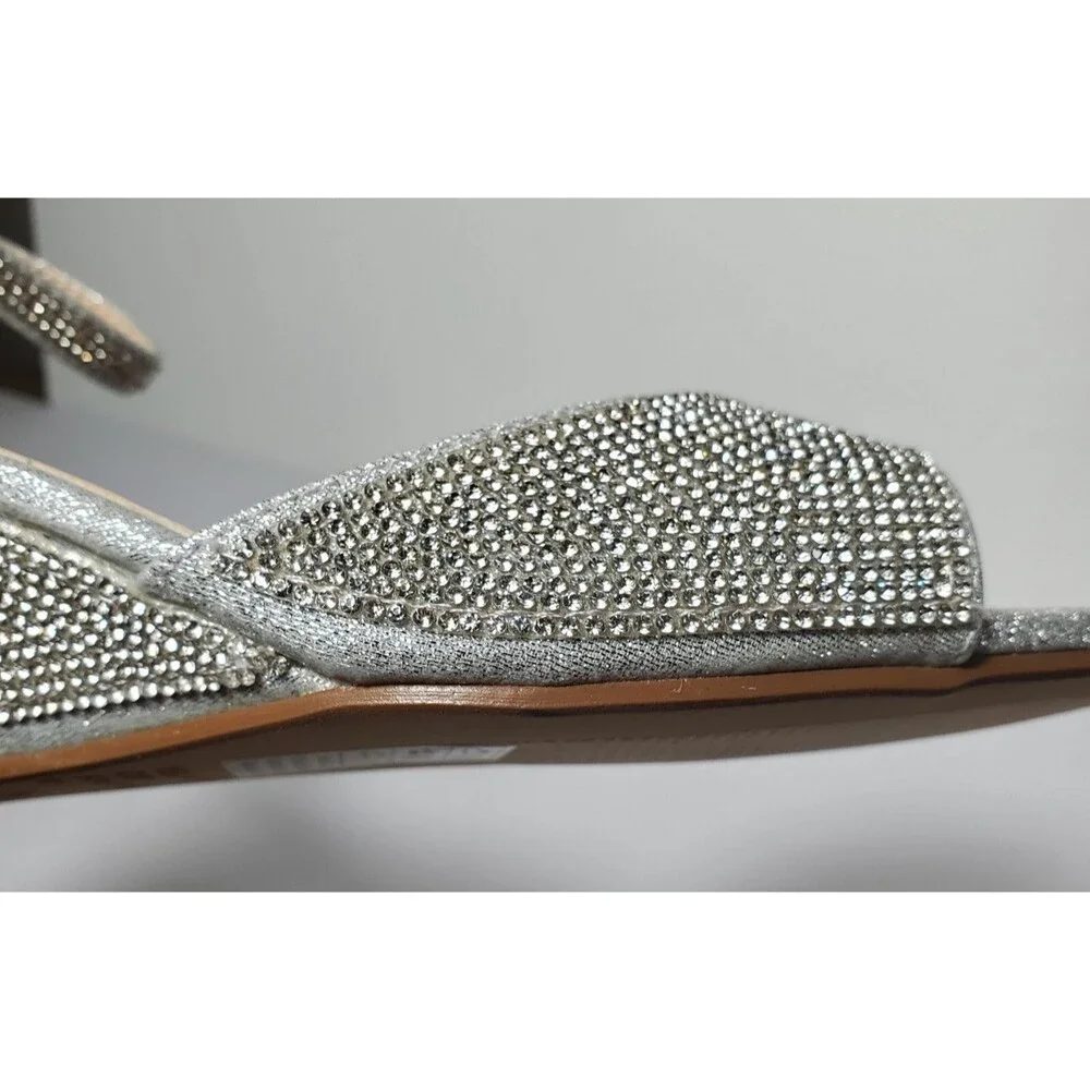 Touch Ups Moxie Wedge Sandal Silver 10M Women’s Dressy Formal Prom Evening - Picture 5 of 6